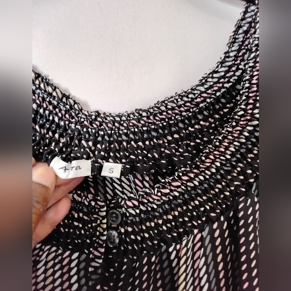 Black and White Striped Women's Top - Picture 5 of 7